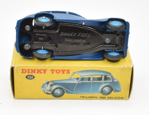 Dinky toys 151 Triumph 1800 Very Near Mint/Boxed (Dark blue & rare box)