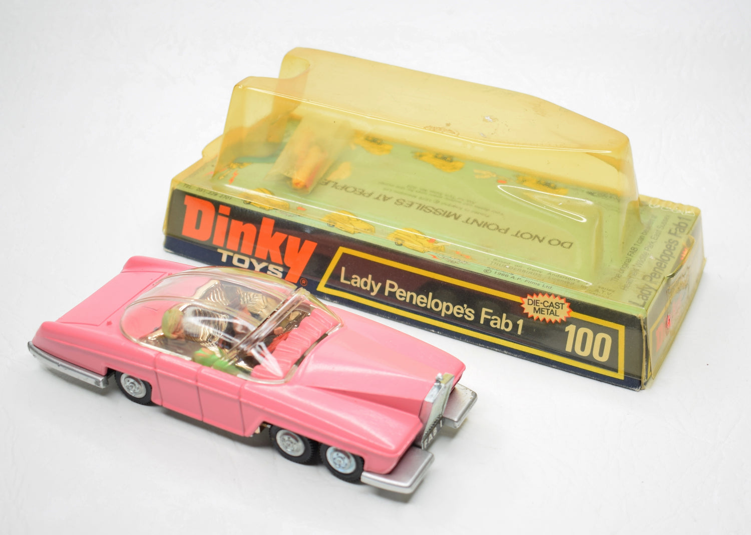 Dinky toys 100 Fab 1 Virtually Mint/Boxed (Pale pink)