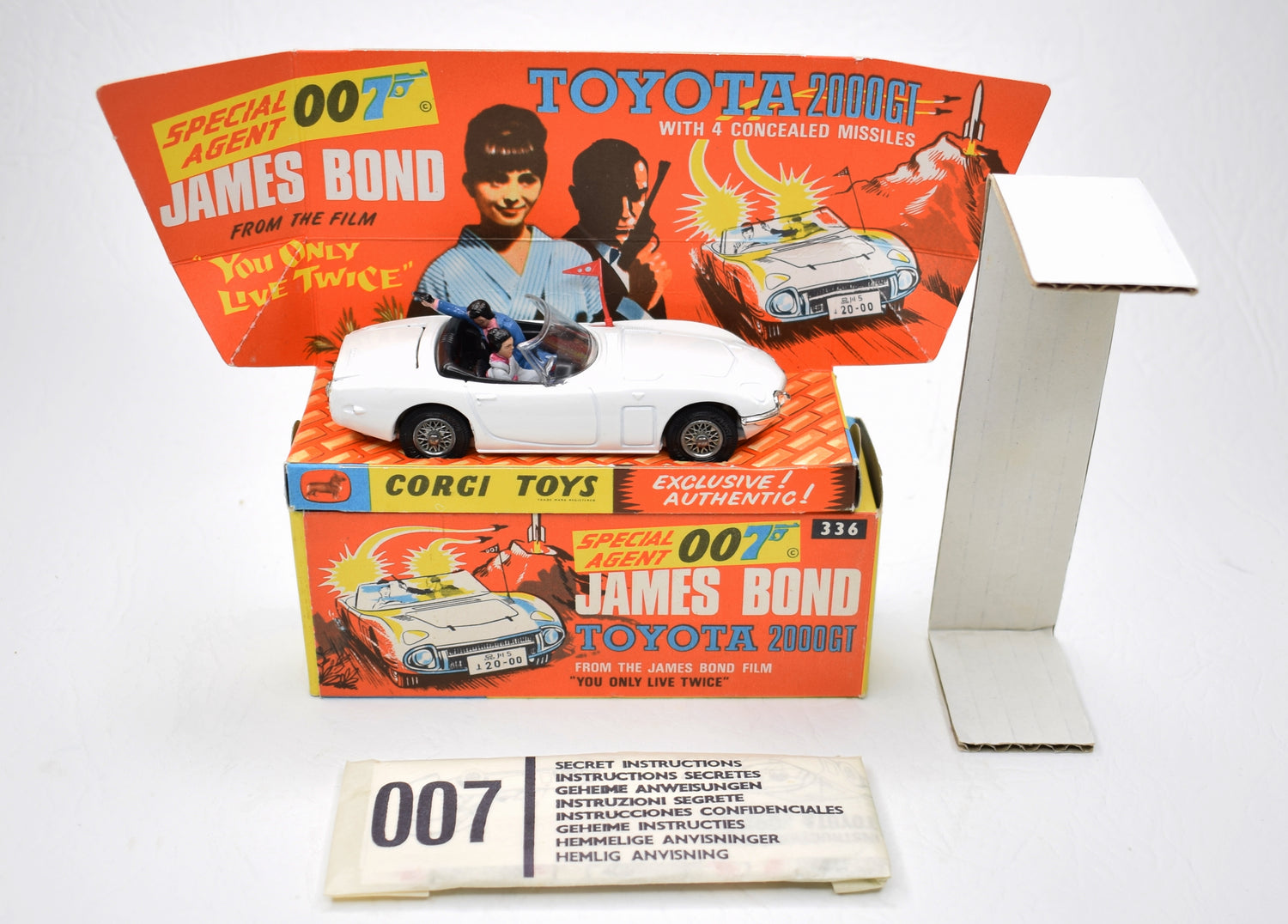 Corgi Toys 336 James Bond Toyota 2000GT Virtually Mint/Boxed (C.C)