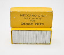 Dinky Toys Original Metal Price Tickets (C.T.C)