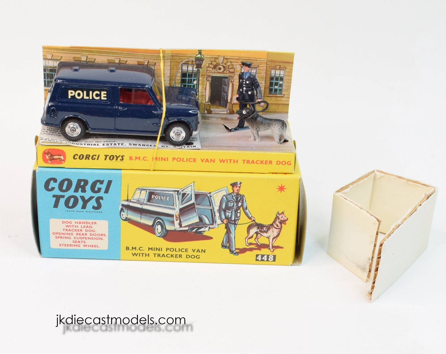 Corgi toys 448 B.M.C Mini Police Van with Tracker Virtually Mint/Nice box