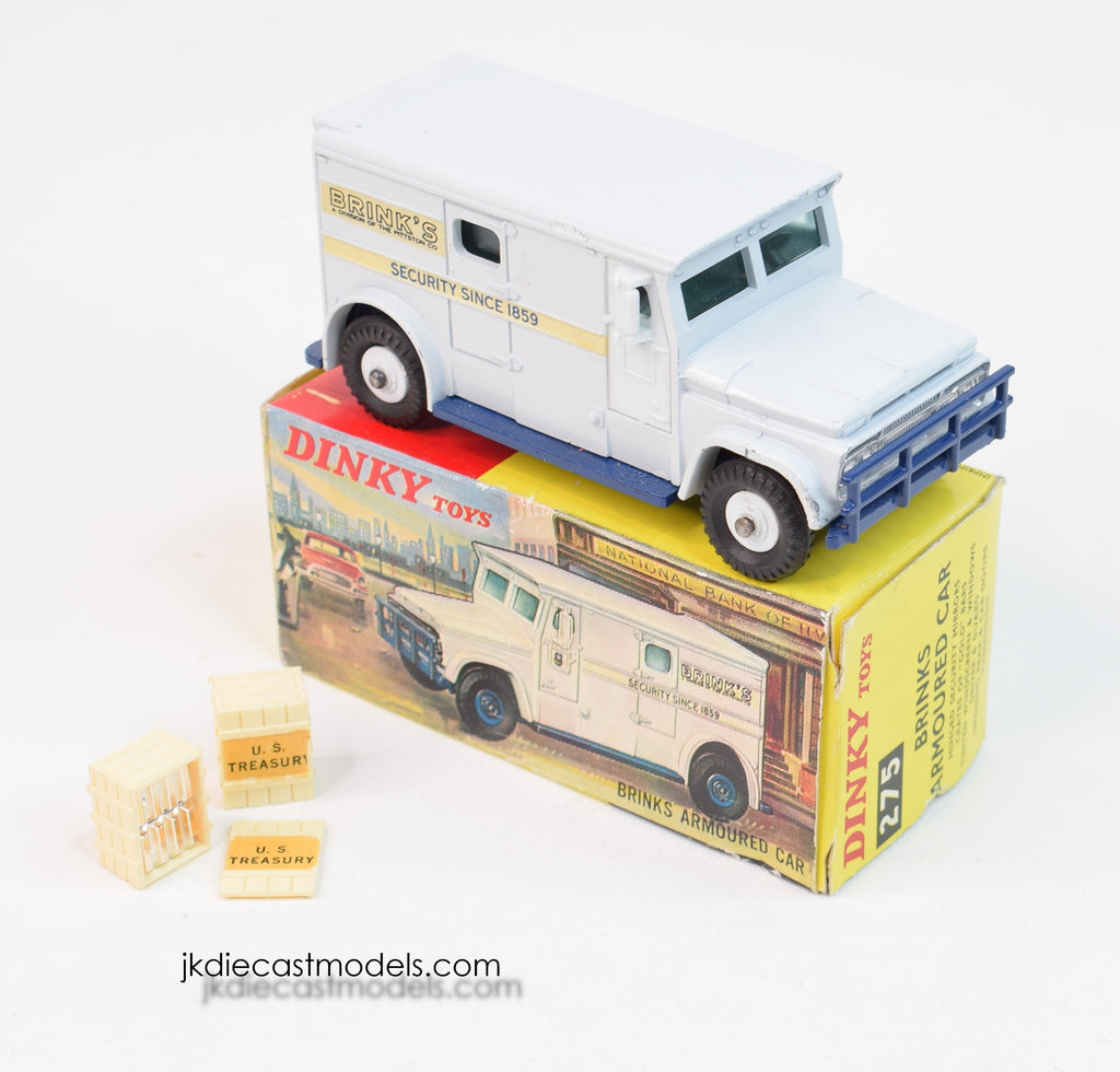 Dinky Toys 275 Brink's Armoured Car - Fourgon Blindé Miniature Vintage Avec Caisses D'origine
