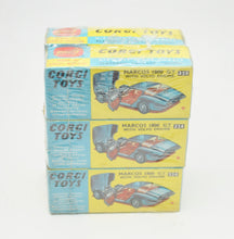 Corgi toys 324 Marcos 1800 Trade wrap of 6 (Old Shop Stock from Ripon North Yorkshire)