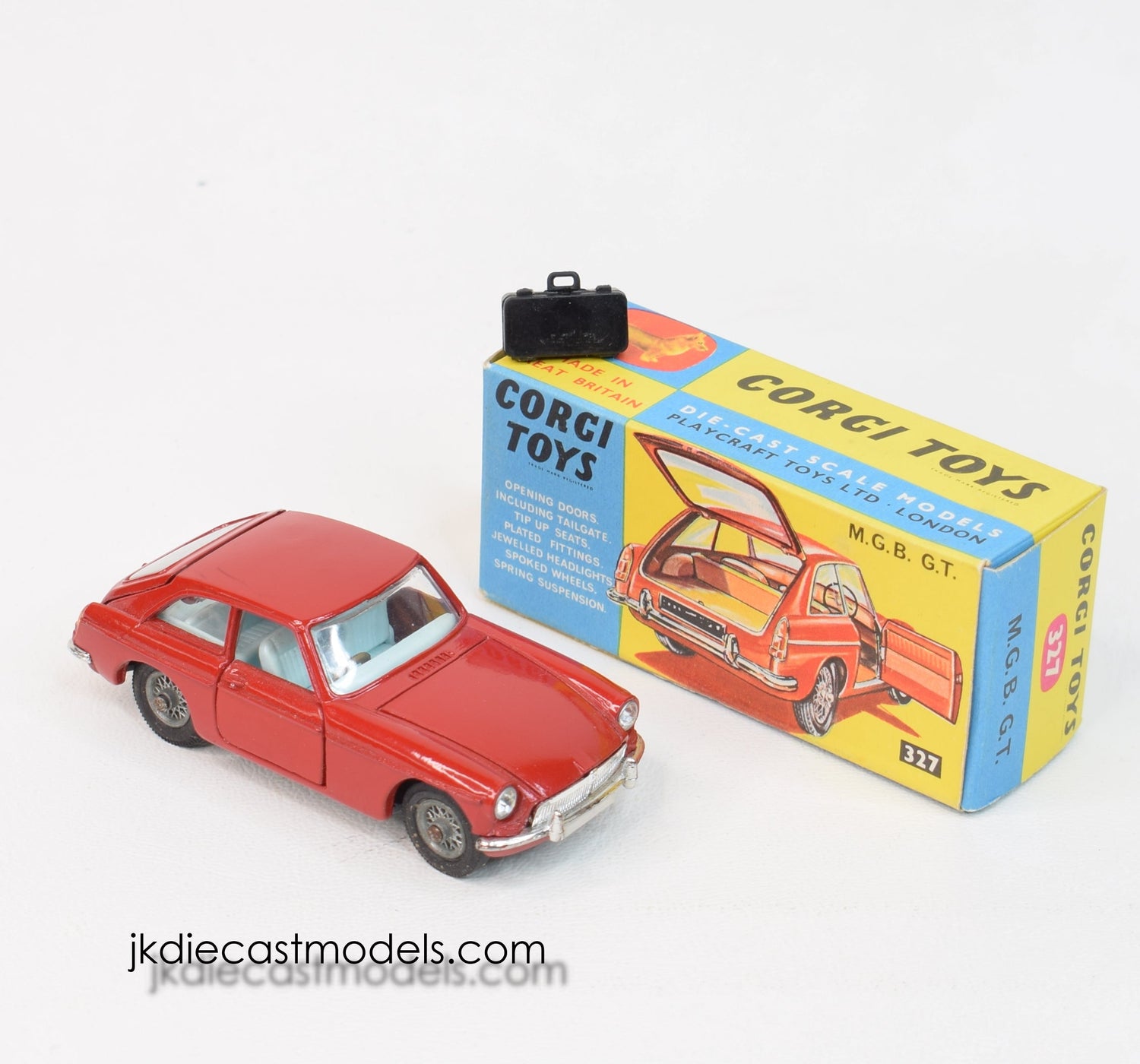 Corgi Toys 327 M.G.B GT Virtually Mint/Lovely box