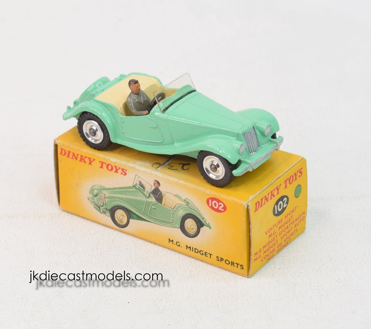Dinky Toys 102 M.G Midget Sports Virtually Mint/Boxed (Spun hubs)
