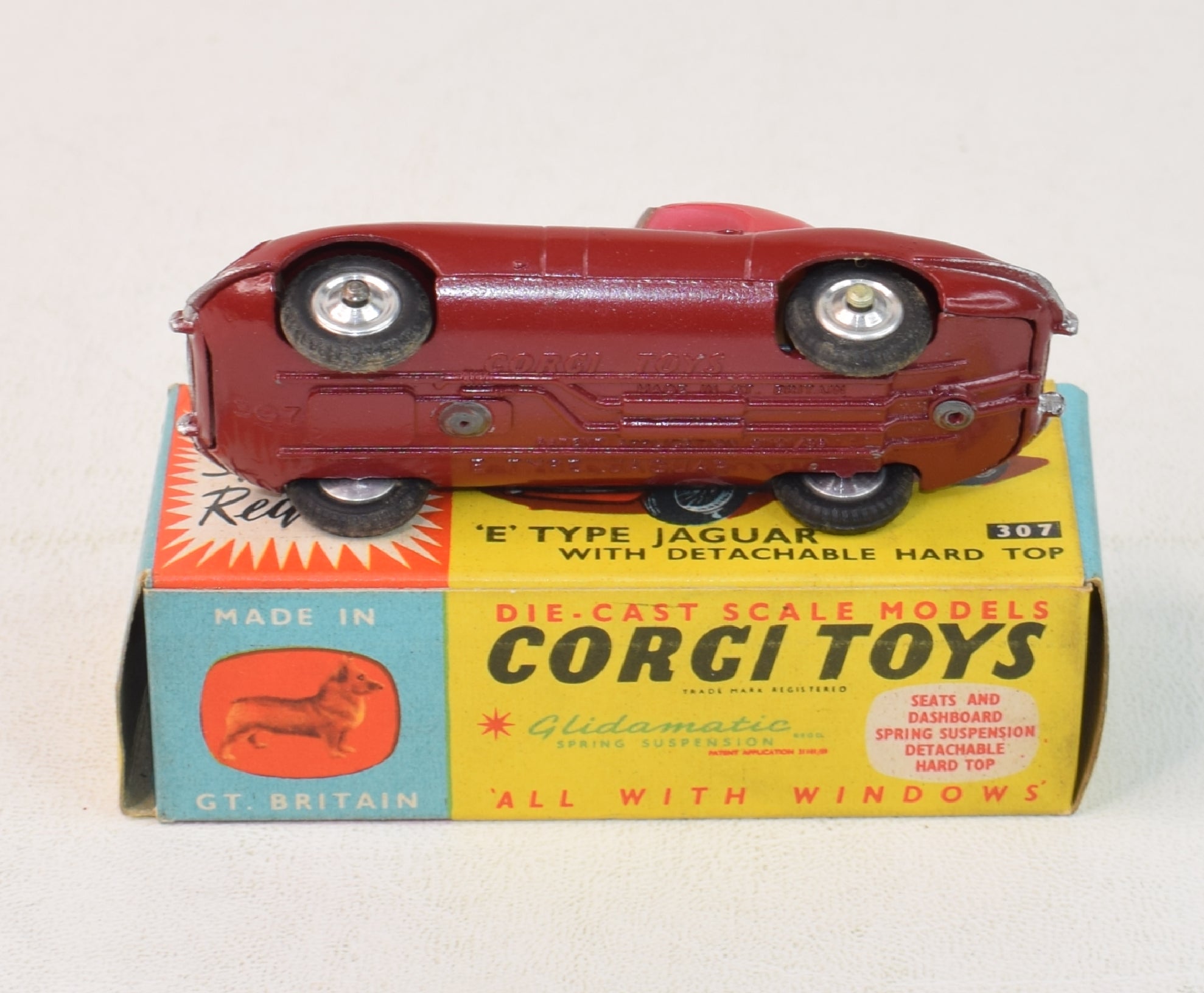 Corgi toys 307 E-type Jaguar Virtually Mint/Boxed – JK DIE-CAST MODELS
