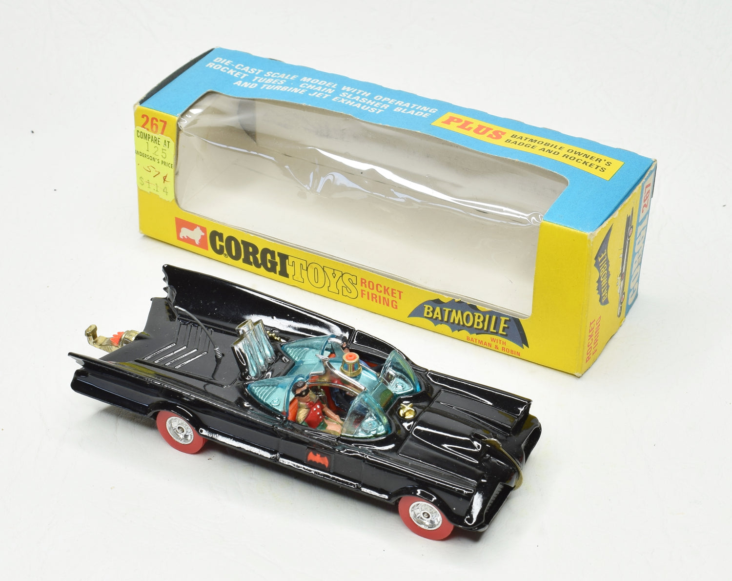 Corgi toys 267 Red Tyre  Batmobile Virtually Mint/Boxed (Kensington Collection)