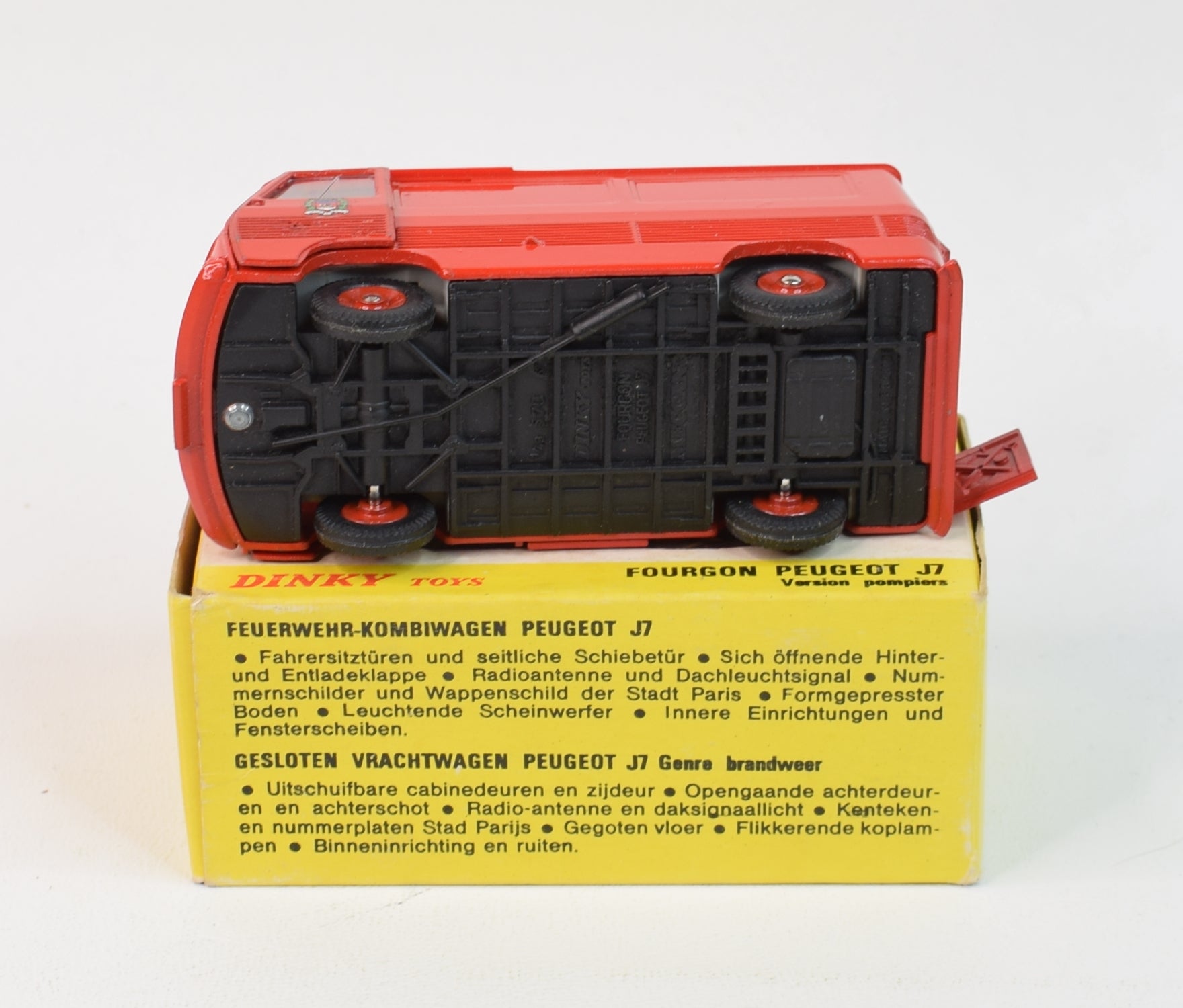 AU JOUET PARISIEN: Dinky Toys France 570 P Peugeot J7 Fourgon Tôlé Pompiers AU JOUET PARISIEN: Dinky Toys France 570 P Peugeot J7 Fourgon Tôlé Pompiers