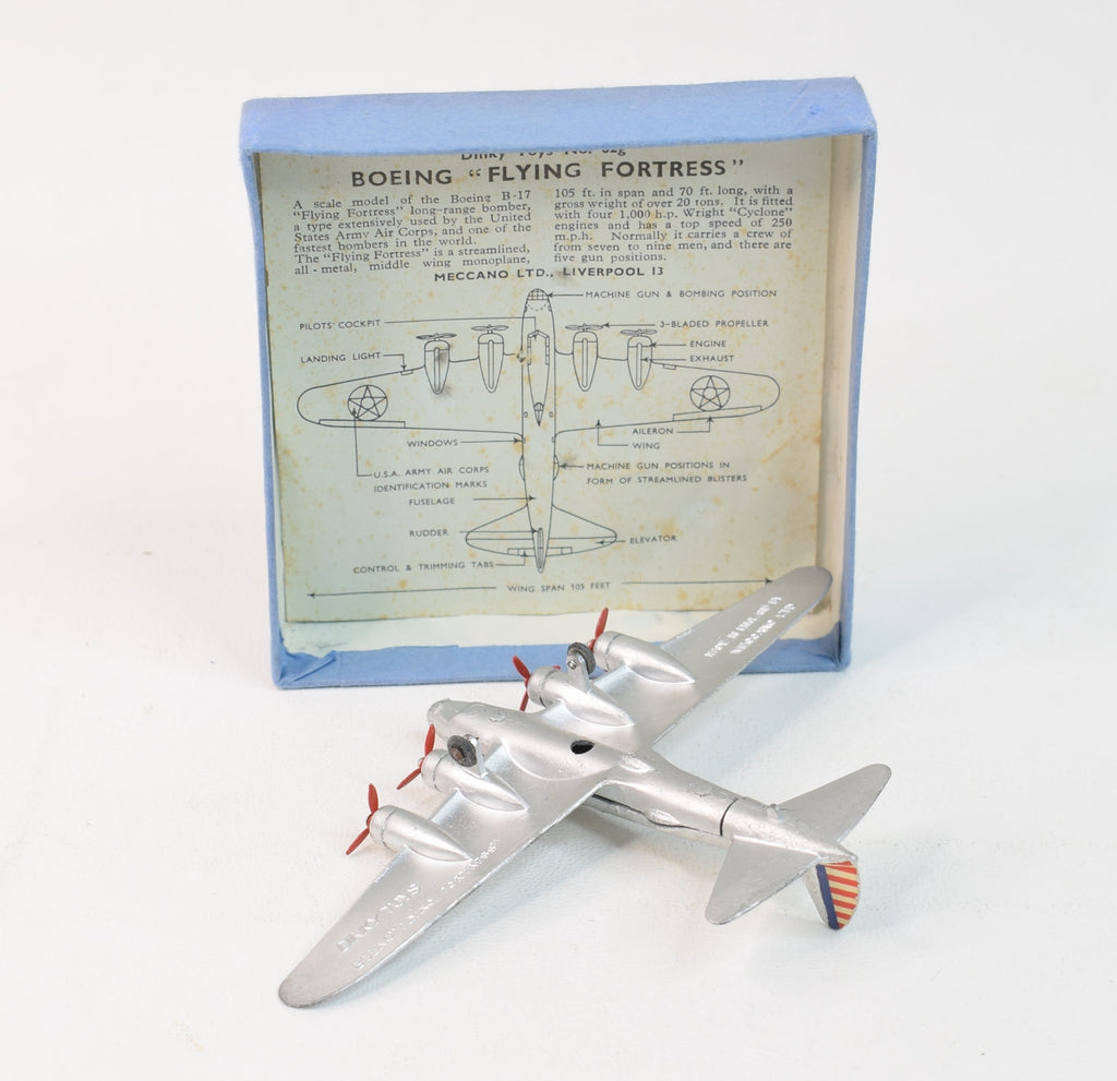 Prewar June 1939 - Dinky Toys 62g Boeing 'Flying Fortress' Monoplane V ...