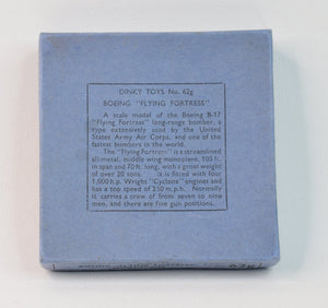 Prewar June 1939 - Dinky Toys 62g Boeing 'Flying Fortress' Monoplane Virtually Mint/Nice box