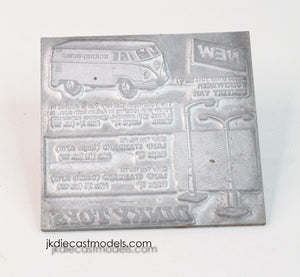 Dinky toys 071 VW Delivery van - original printing plate - Mint