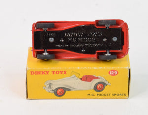 Dinky toys 129 M.G Miget U.S export Issue Very Near Mint/Boxed (Spun hubs) 'Sileby' Collection