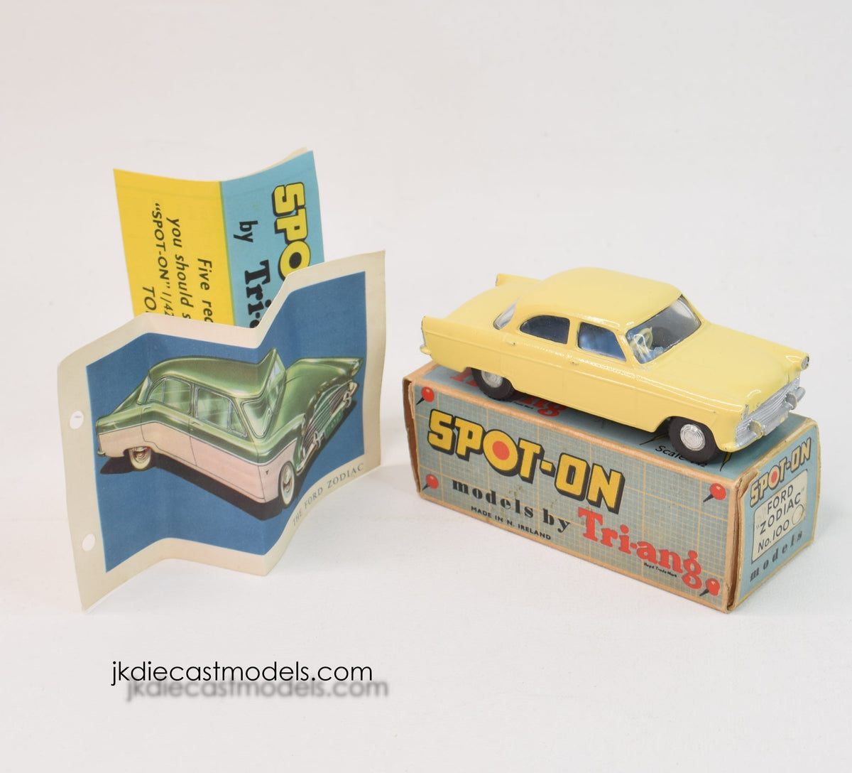 Spot-on 100 Ford Zodiac Very Near Mint/Boxed (Pale Yellow)