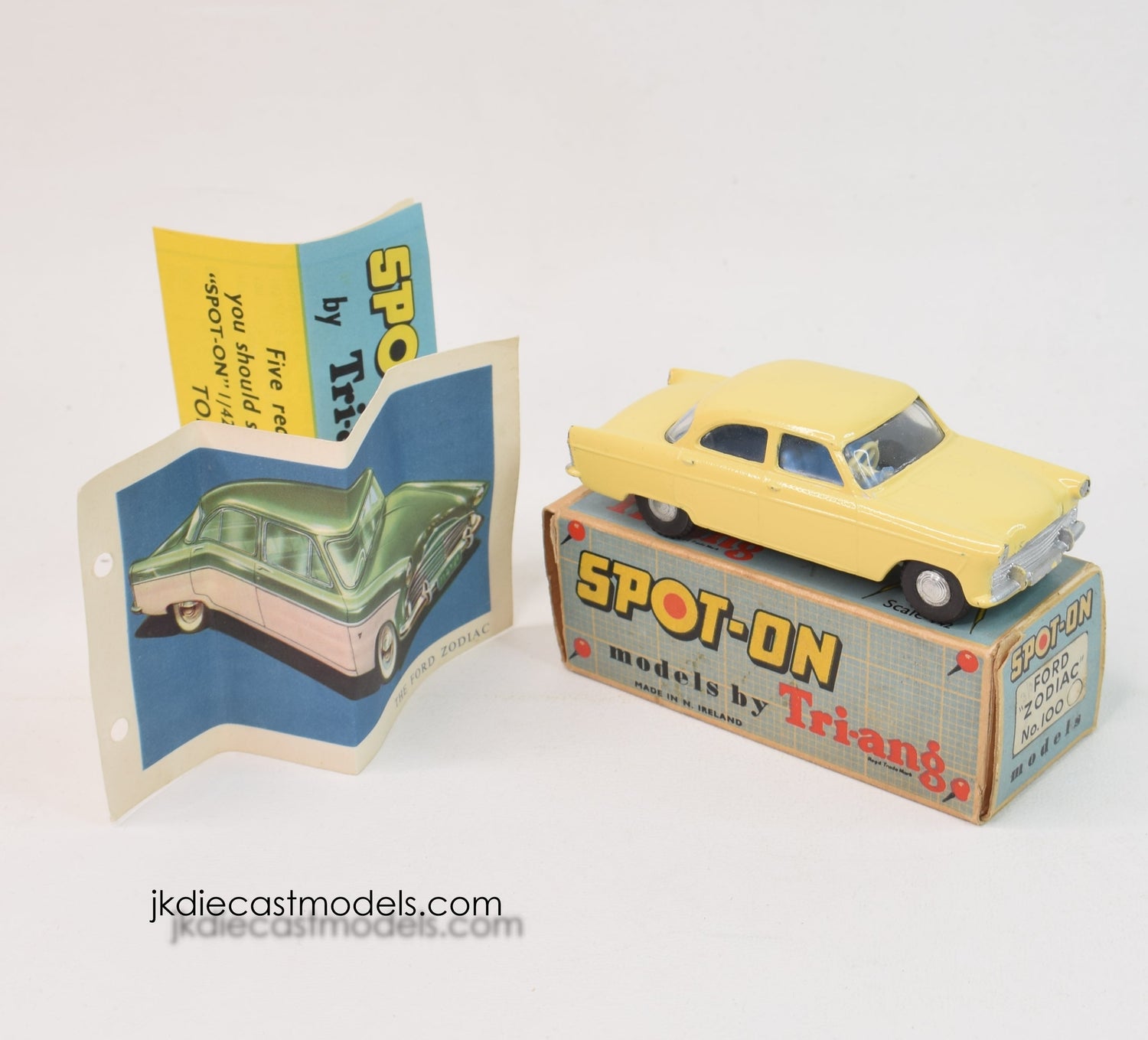 Spot-on 100 Ford Zodiac Very Near Mint/Boxed (Pale Yellow)