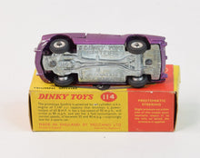 Dinky toy 114 Triumph Spitfire Virtually Mint/Boxed (With original shop flyer)