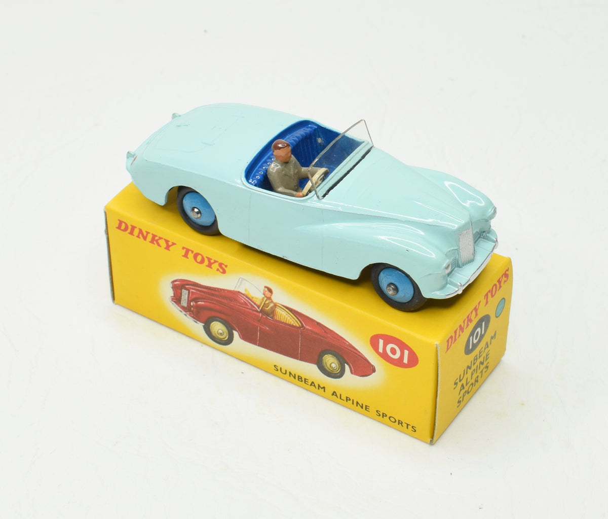 Dinky toys 101 Sunbeam Alpine Virtually Mint/Boxed (Light blue)
