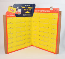 U.S issue P.O.S Matchbox Lesney Retailers Hinged Counter Card Display Stand