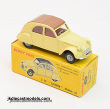 French Dinky 558 Citroen 2cv Virtually Mint/Boxed (Pale Lemon) 'Chris Turner' Collection
