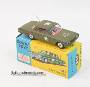 Corgi toys 358 H.Q Staff Car Virtually Mint/Nice box