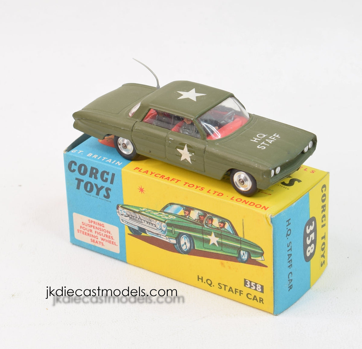 Corgi toys 358 H.Q Staff Car Virtually Mint/Nice box