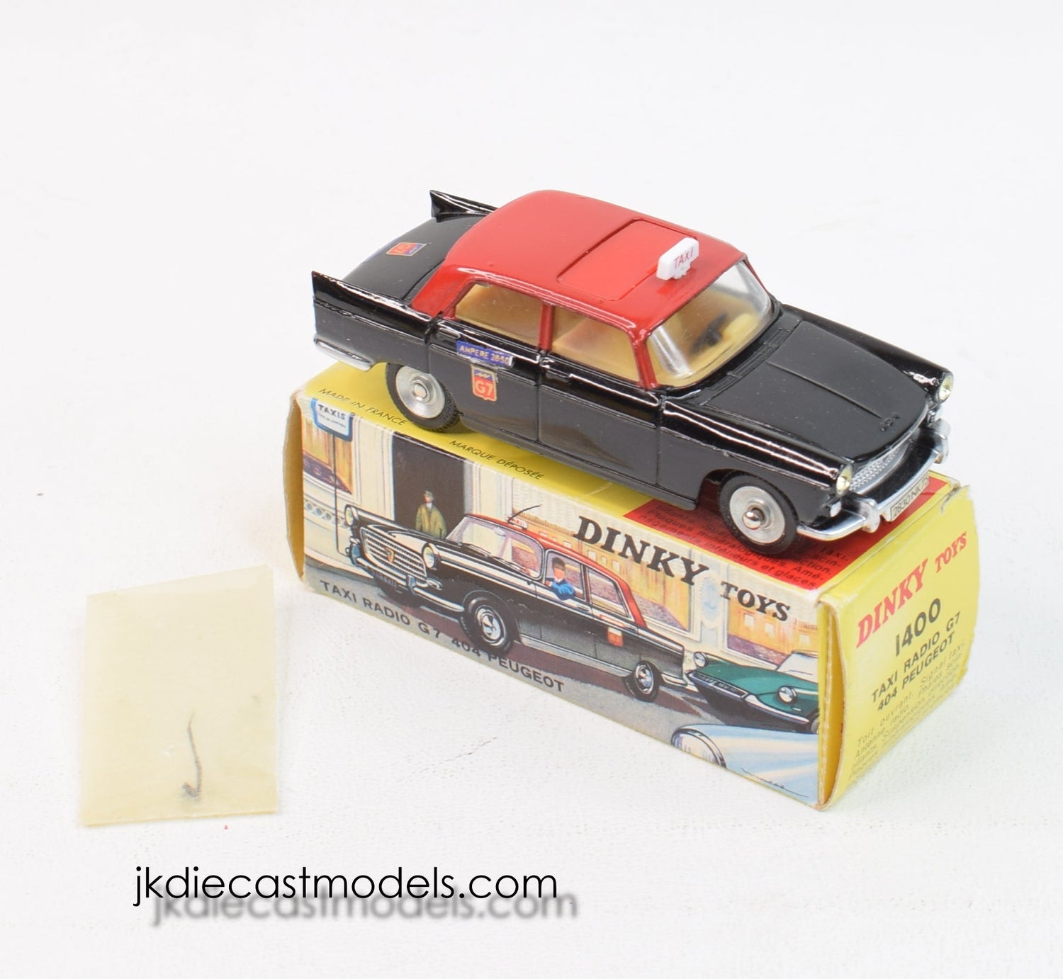 French Dinky 1400 Peugeot 404 Taxi Virtually Mint/Boxed