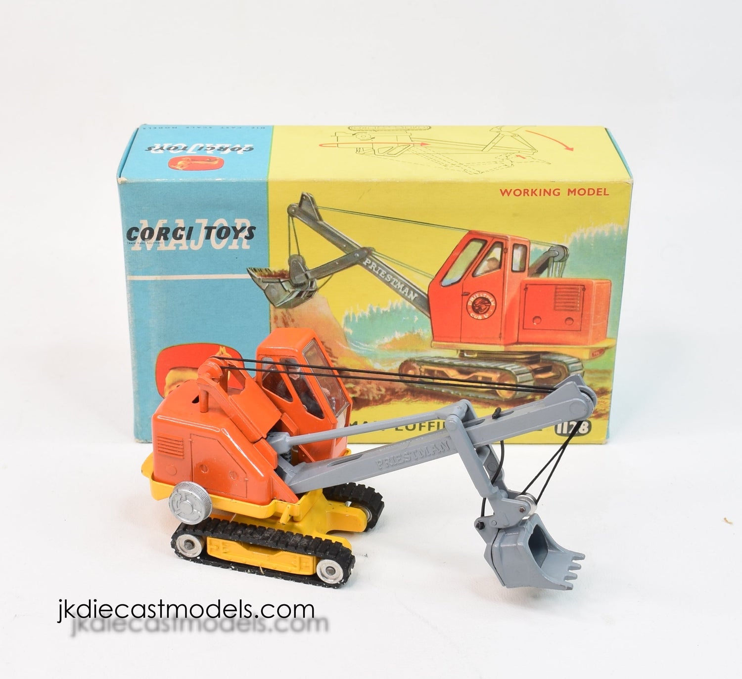 Corgi toys 1128 Priestman Shovel Very Near Mint/Boxed 'JJP Vancouver' Collection