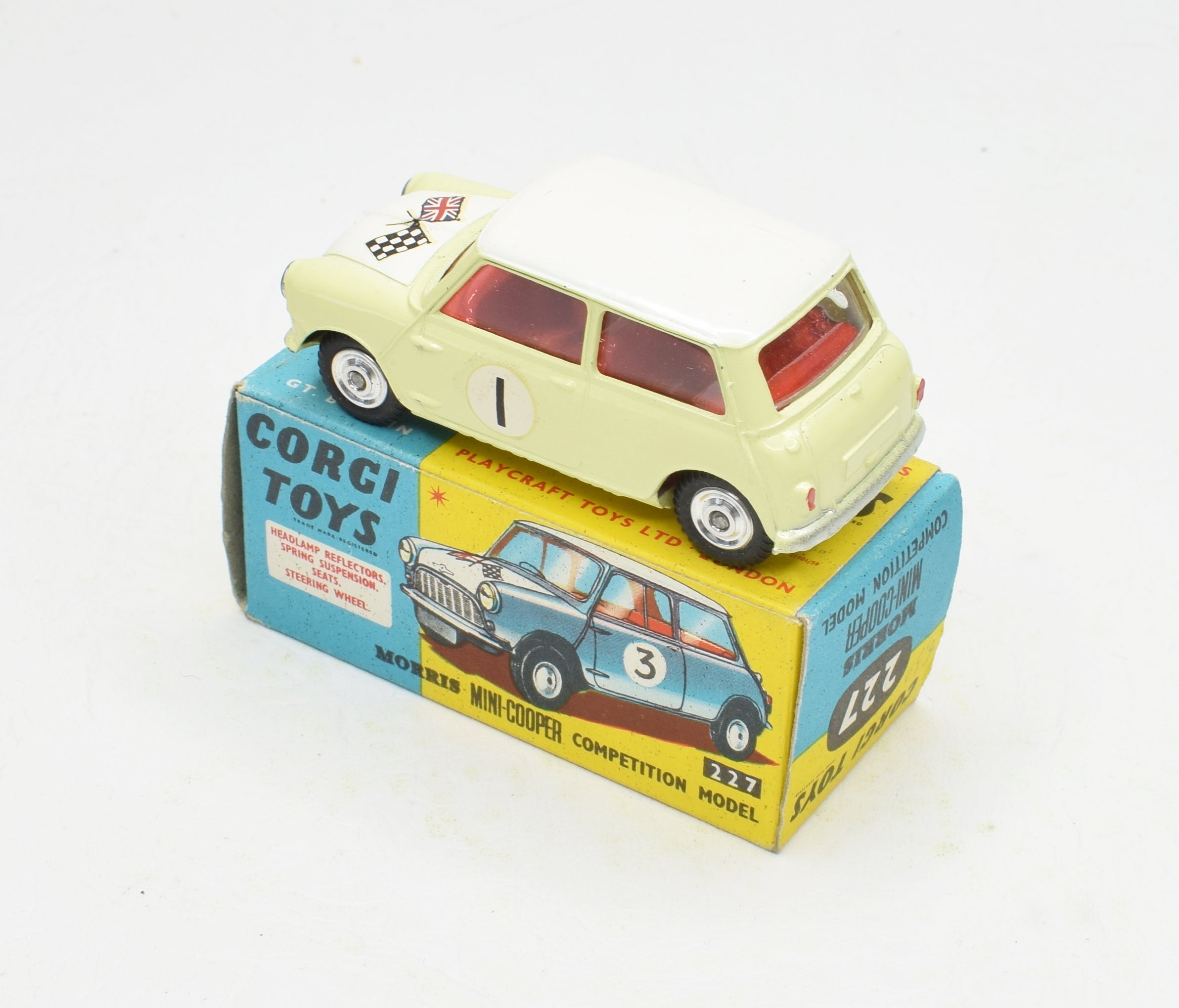 Corgi toys 227 Mini-Cooper Competition Virtually Mint/Boxed – JK 