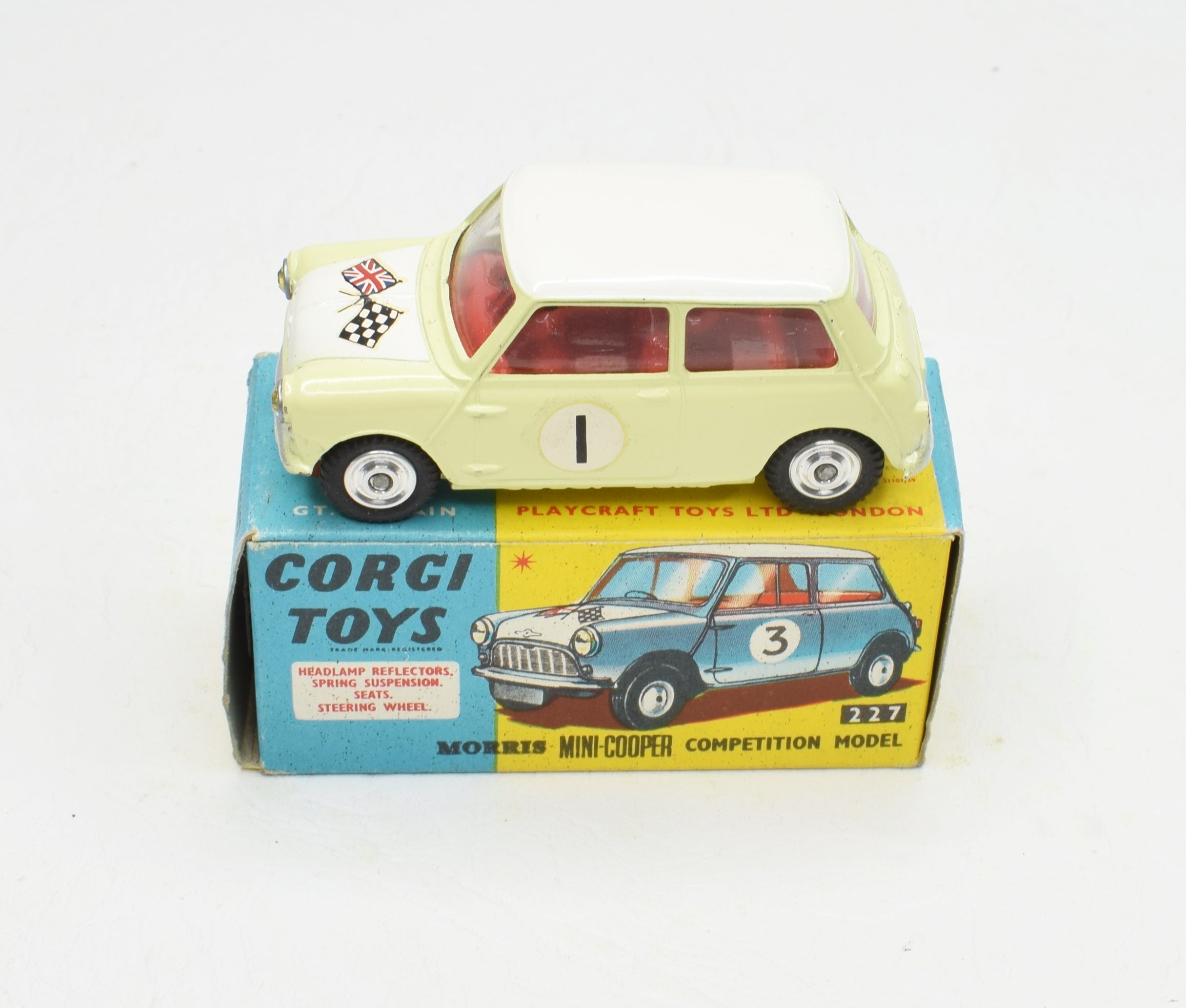 Corgi toys 227 Mini-Cooper Competition Virtually Mint/Boxed – JK