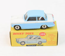 Dinky Toys 189 Triumph Herald promotional Very Near Mint/Boxed  (Sky blue/matt baseplate)