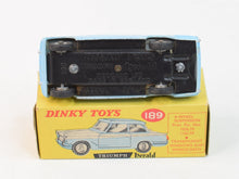 Dinky Toys 189 Triumph Herald promotional Very Near Mint/Boxed  (Sky blue/matt baseplate)
