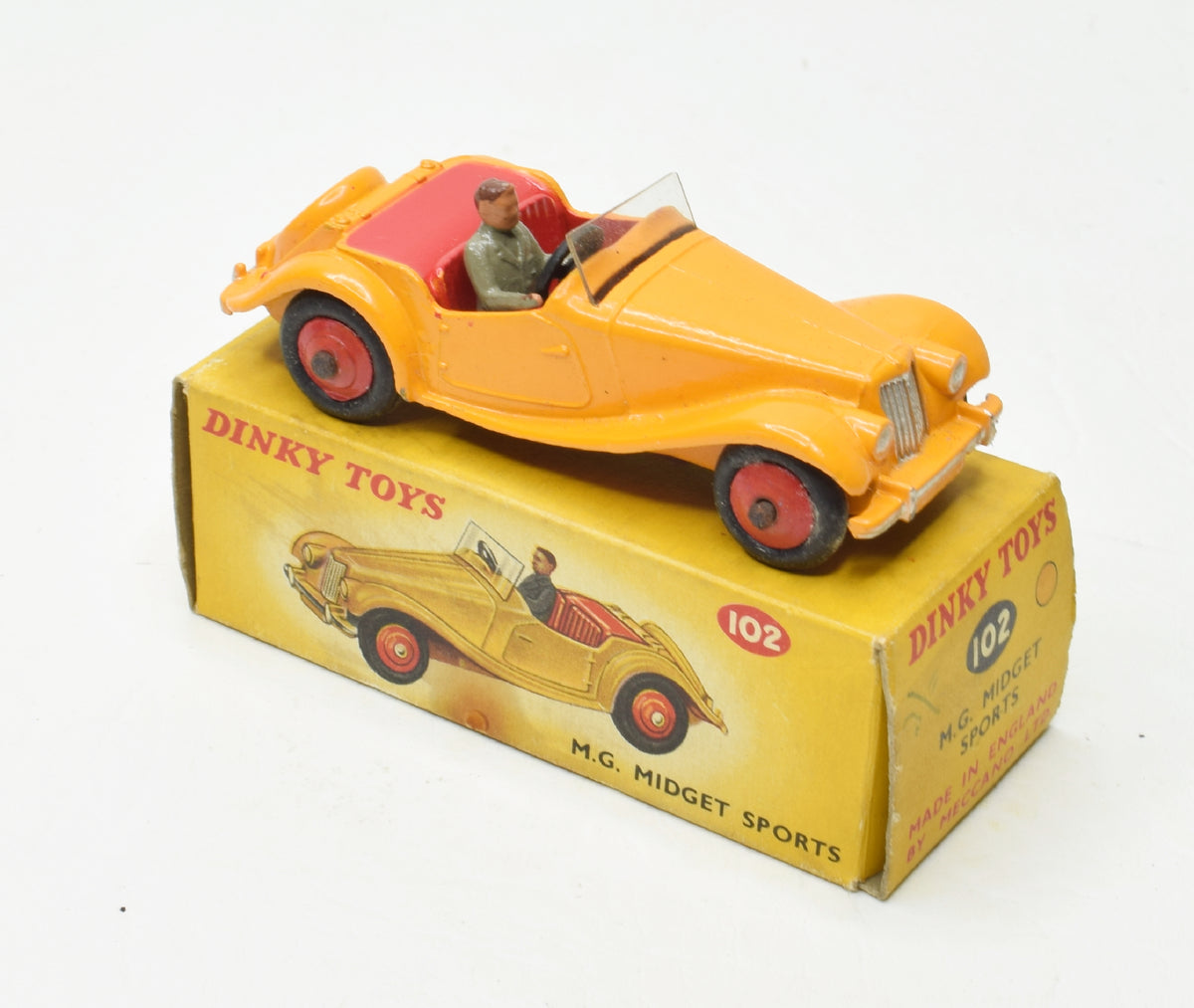 Dinky toy 102 M.G Midget Very Near Mint/Boxed