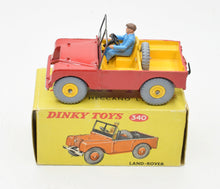 Dinky toy 340 Land-Rover Very Near Mint/Boxed (Yellow Plastic Hubs)