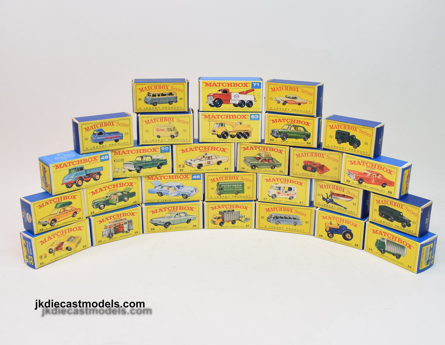 Selection of 28 D,E & F type Matchbox Lesney Empty Cartons