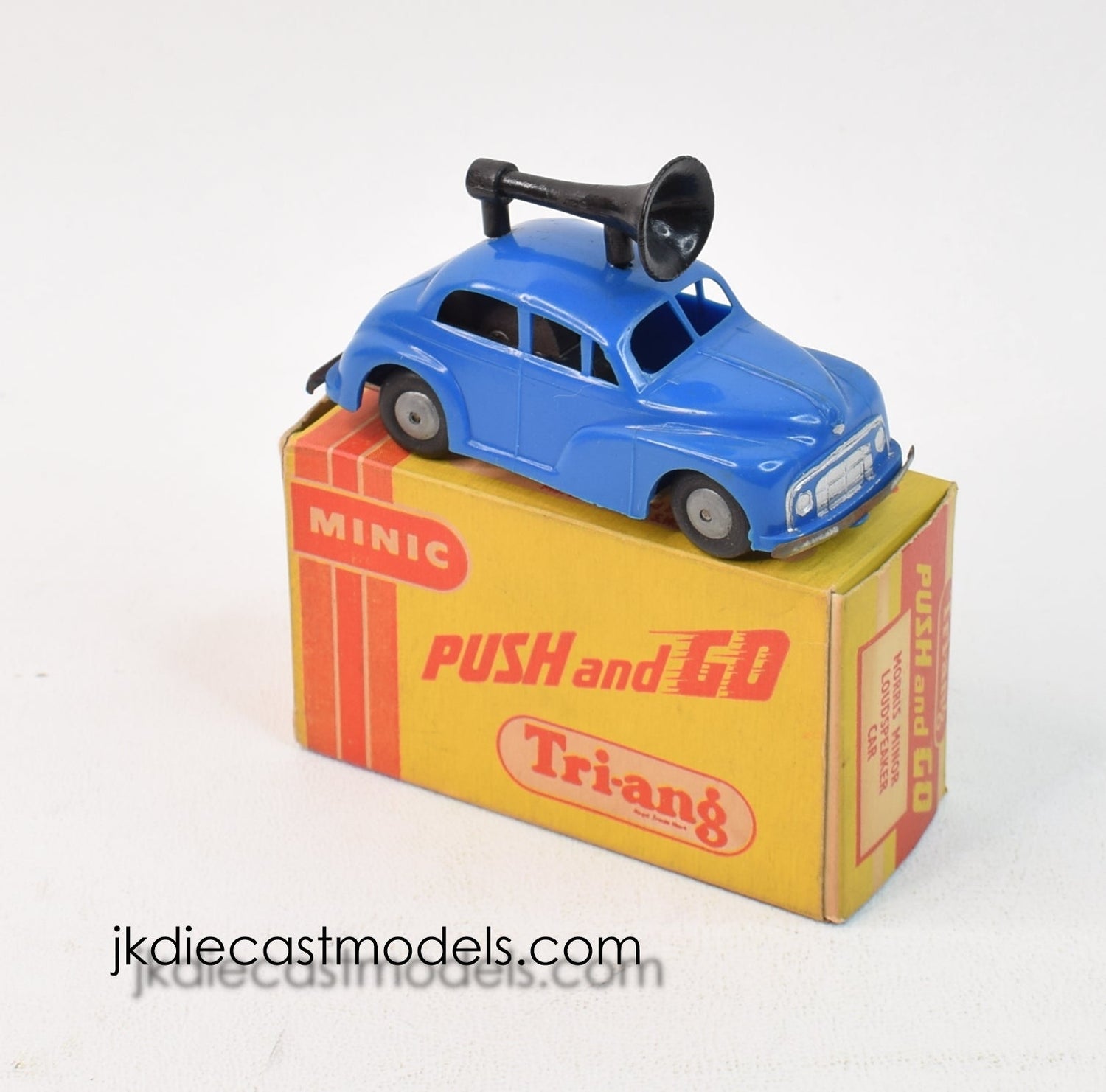 Tri-ang Minic Push & Go - Morris Minor Loudspeaker - Mint/Boxed