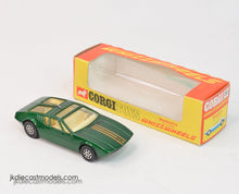 Corgi toys 203 Mangusta de Tomaso Virtually Mint/Lovely box (Intact aerial)