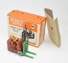 Dinky toys 14c Coventry Climax Forklift Very Near mint/Boxed (Brown & green)