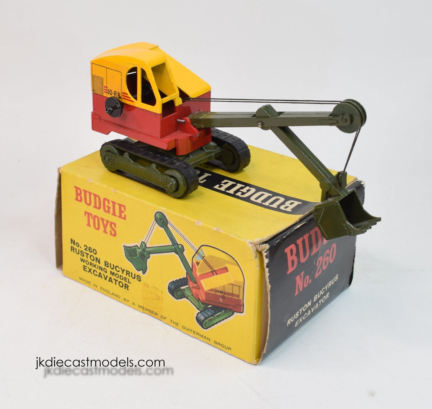 Budgie Excavator with rubber tracks Virtually Mint/Boxed