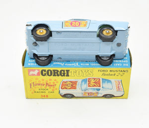 Corgi toys 348 Flower Power Mustang Virtually Mint/Boxed (Flower Power boot label) (The 'Geneva' Collection)