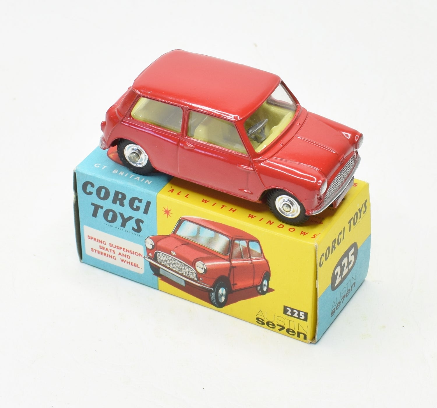 Corgi toys 225 Austin 7 Virtually Mint/Boxed (New The 'Geneva' Collection) 1 of 2