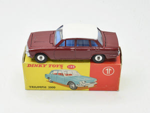 Dinky toys 135 Triumph 2000 Promotional Very Near Mint/Boxed (Cherry Red & White with Blue interior)