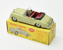 Dinky Toys 194 'South African' Bentley Coupe Very Near Mint/Boxed