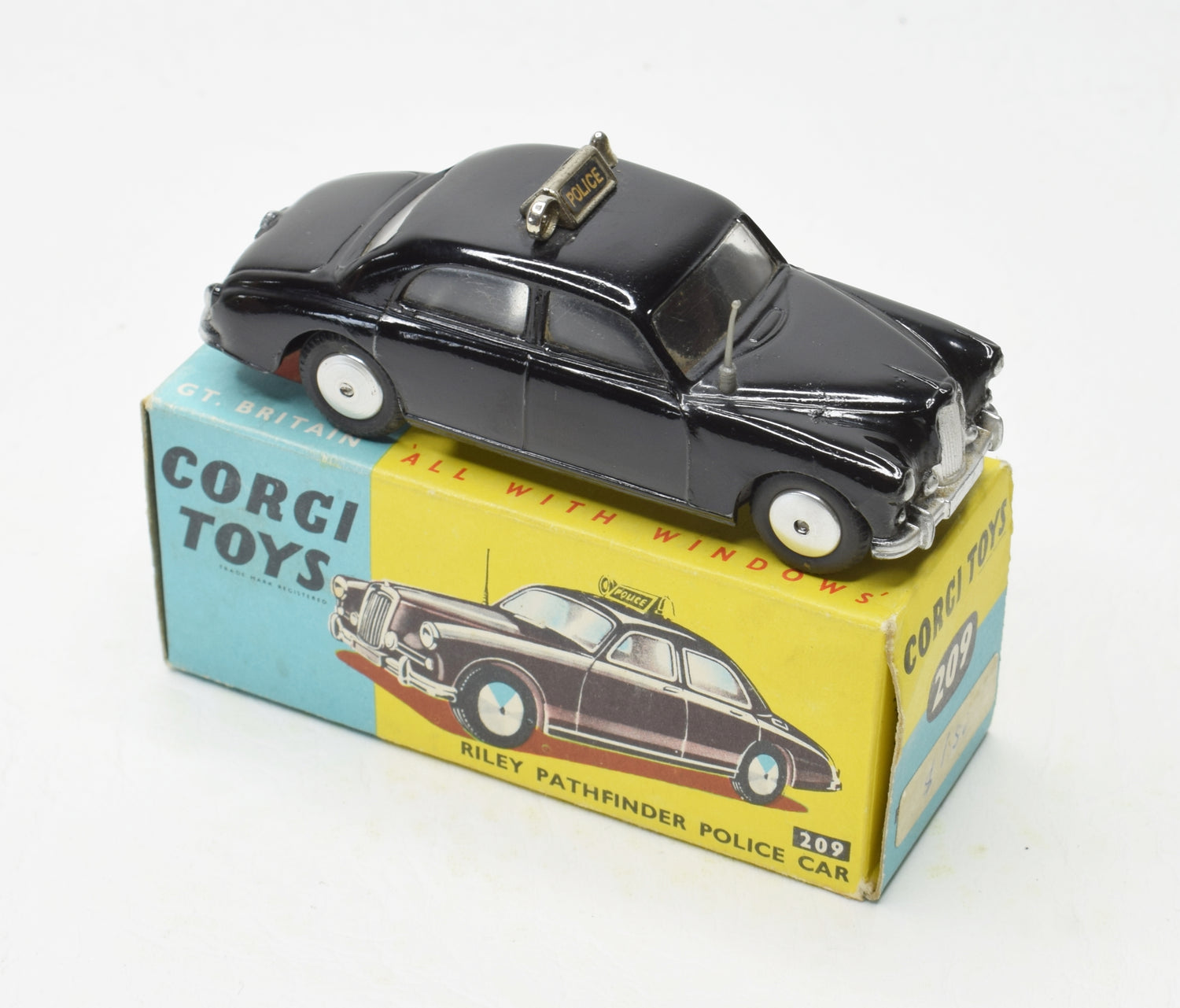 Corgi Toys 209 Riley Pathfinder Police car Very Near Mint/Boxed (New The 'Geneva' Collection)