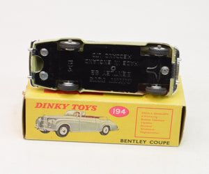 Dinky Toys 194 'South African' Bentley Coupe Very Near Mint/Boxed