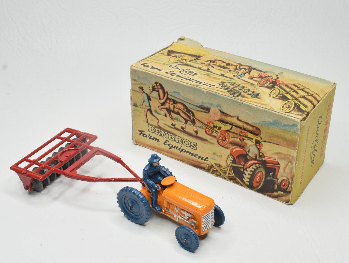 Benbros Tractor & Harrow Very Near Mint/Boxed