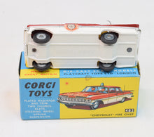 Corgi toys 482 'Chevrolet' Fire chief Virtually Mint/Boxed (Light brown/buff interior)