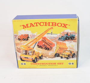 Matchbox G-8 King Size Construction set Virtually Mint/Boxed (Stepped insert)
