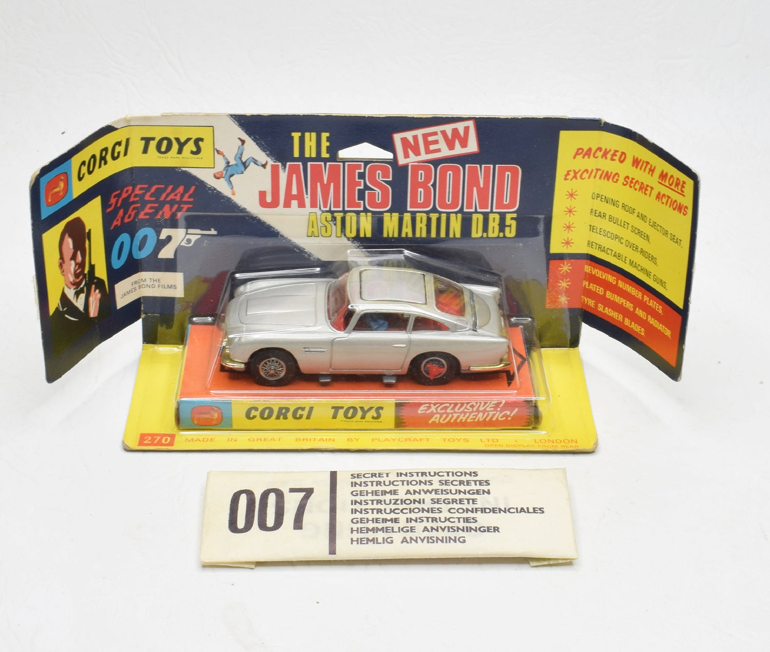 Corgi Toys 270 James Bond D.B.5 Very Near Mint/Boxed (The 'Geneva' Collection)