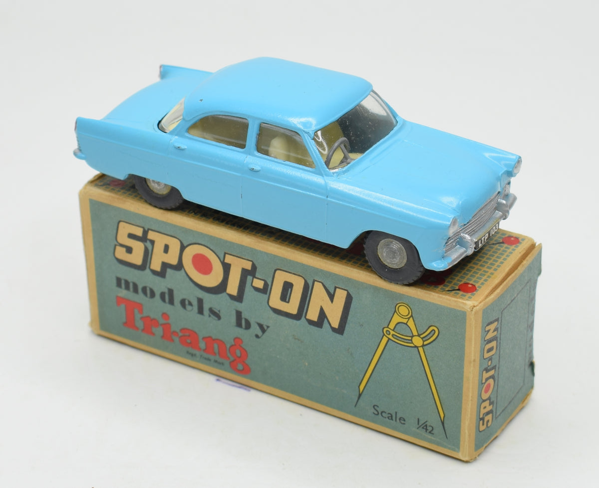 Spot-on 100 Ford Zodiac Very Near Mint/Boxed (Stunning bright blue)