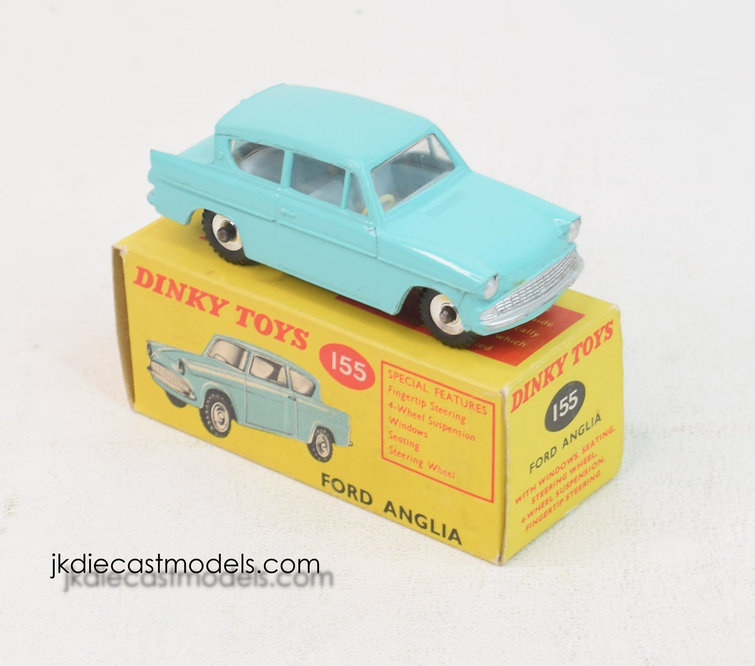 Dinky toys 155 Ford Anglia Virtually Mint/Boxed (Blue interior)