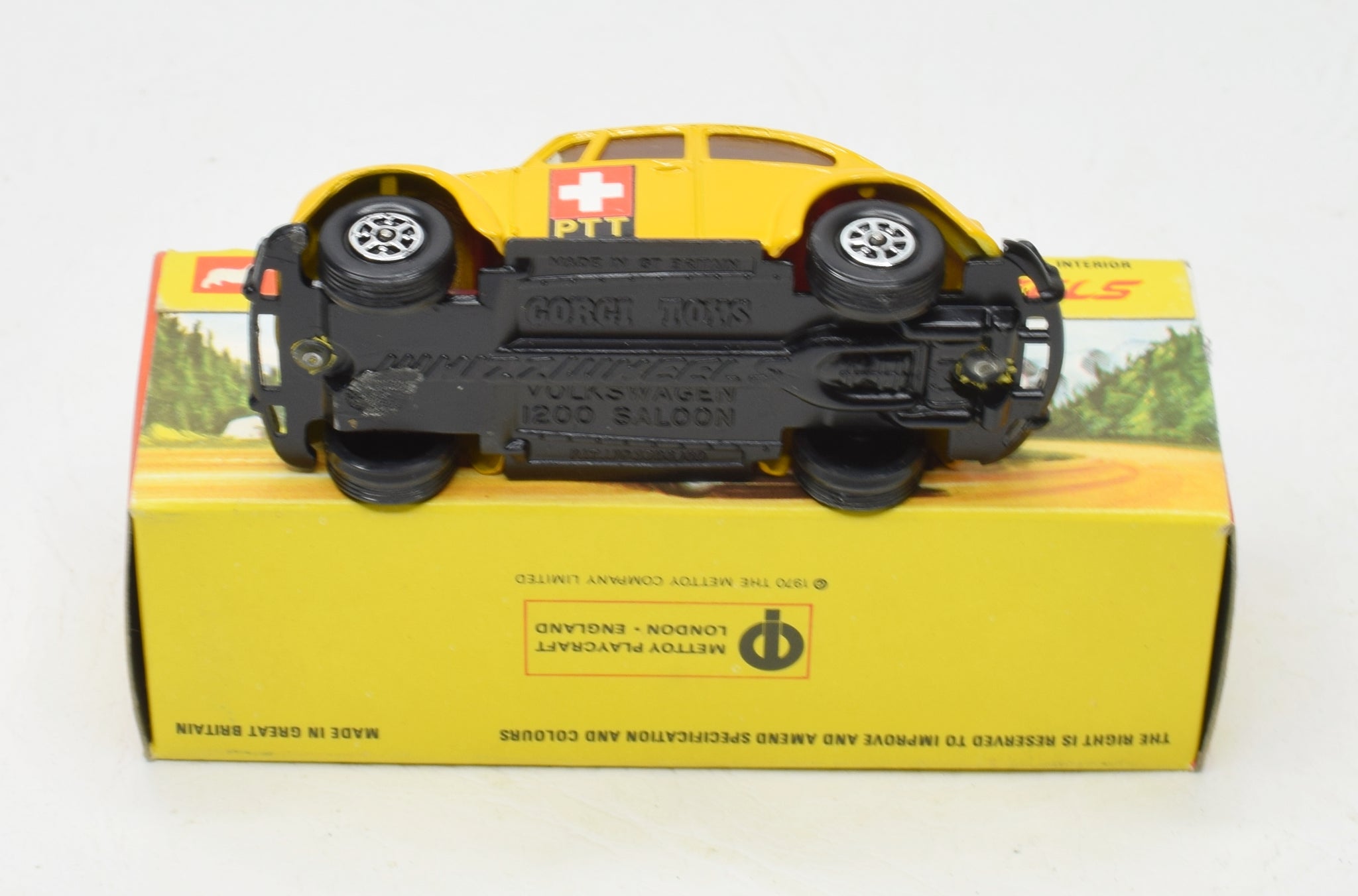 Corgi toys 383 VW 1200 Beetle PTT Virtually Mint/Boxed The 'Geneva 